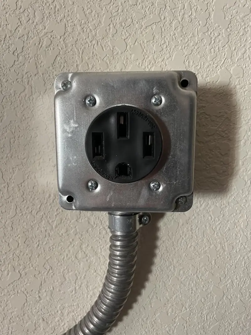 NEMA 14-50 outlet installed for Electrical Panel Upgrade in Tigard
